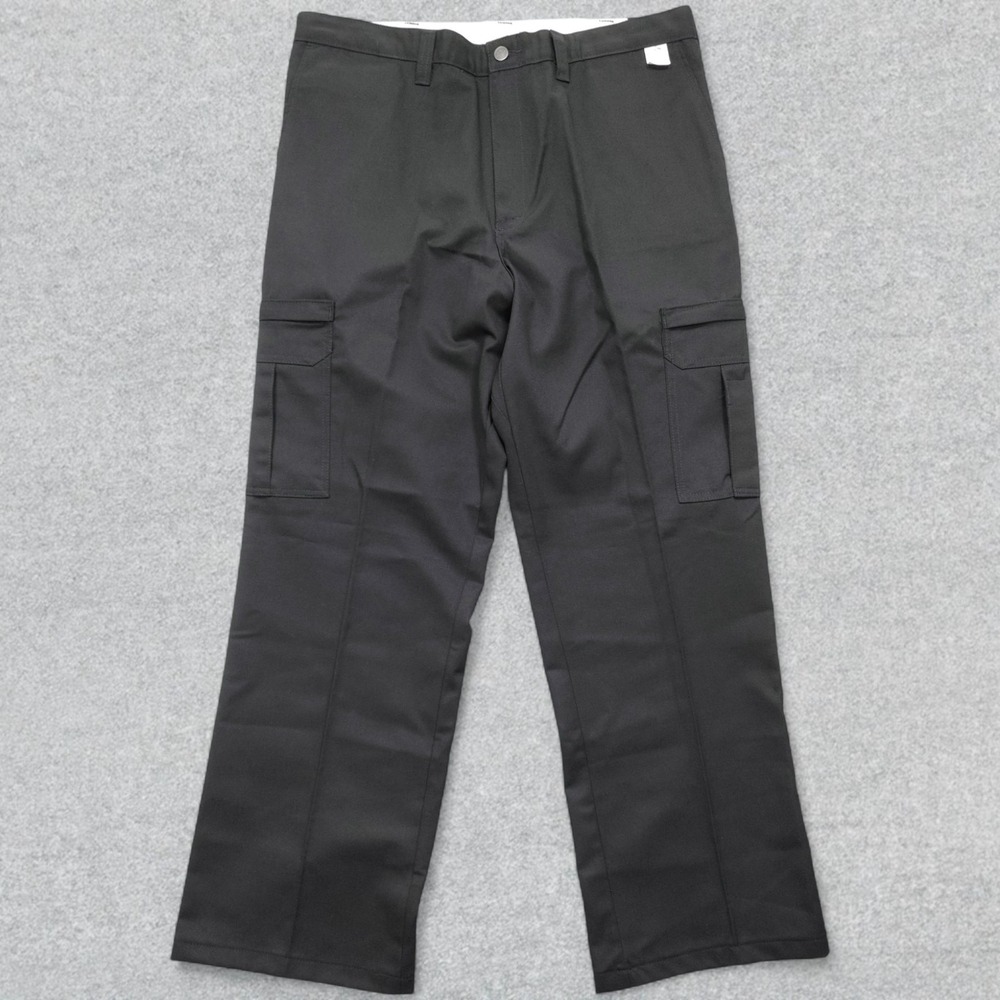 NEW Dickies Pants Men's 38x31 Black Cargo Canvas Straight Leg Utility Workwear